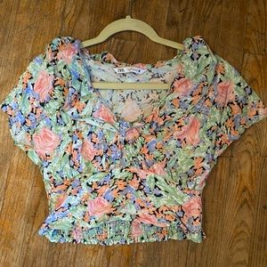 Zara Floral Crop Top